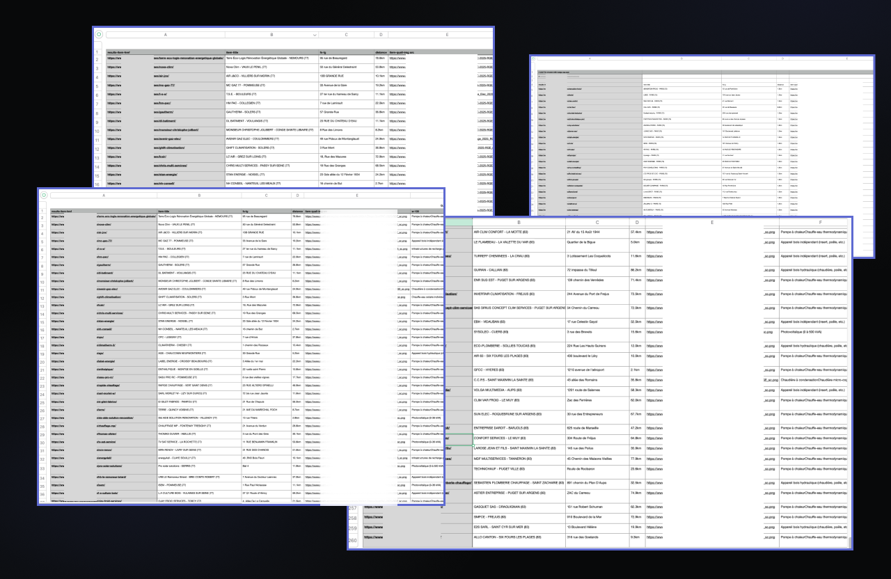 CSV data output — regional delivery